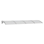 Vidaxl deurluifel grijs 350x100 cm polycarbonaat - afbeelding 2