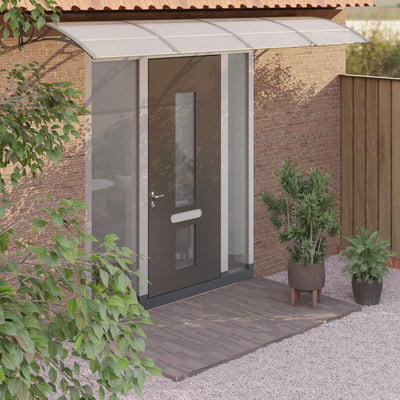 Vidaxl deurluifel grijs 350x100 cm polycarbonaat
