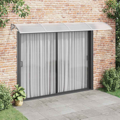 Vidaxl deurluifel grijs 350x100 cm polycarbonaat