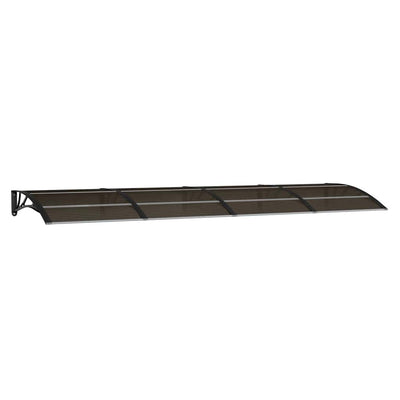 Vidaxl deurluifel zwart 350x100 cm polycarbonaat