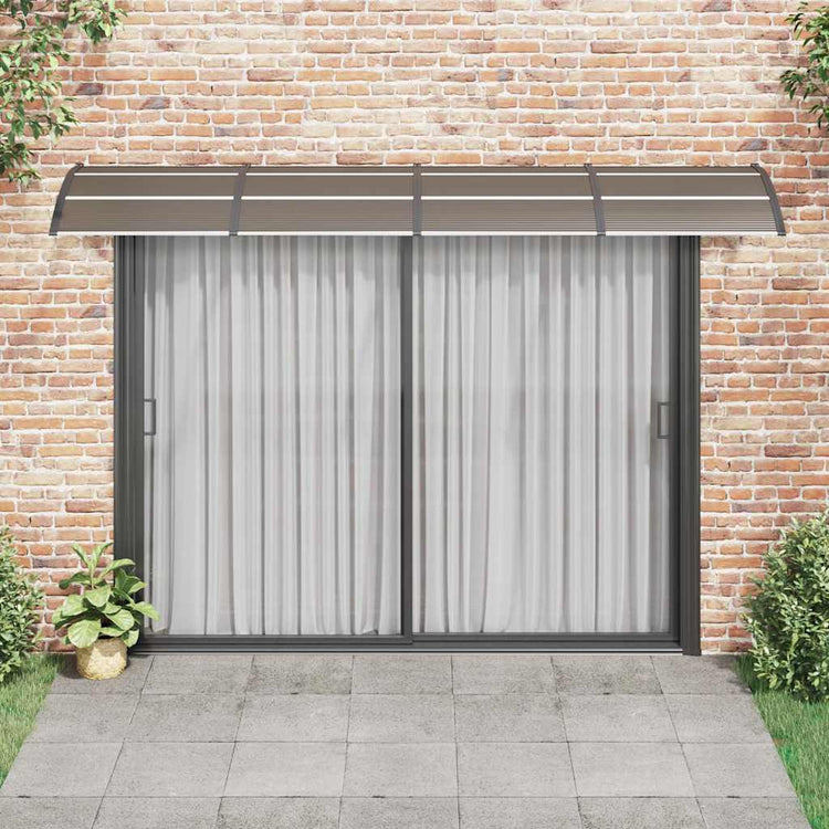 Vidaxl deurluifel zwart 350x100 cm polycarbonaat