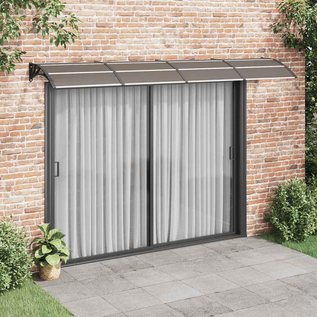 Vidaxl deurluifel zwart 350x100 cm polycarbonaat