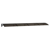 Vidaxl deurluifel 400x75 cm polycarbonaat zwart - afbeelding 2