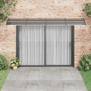 Vidaxl deurluifel 400x75 cm polycarbonaat zwart - afbeelding 3