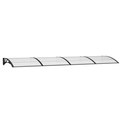 Vidaxl deurluifel 400x100 cm polycarbonaat zwart