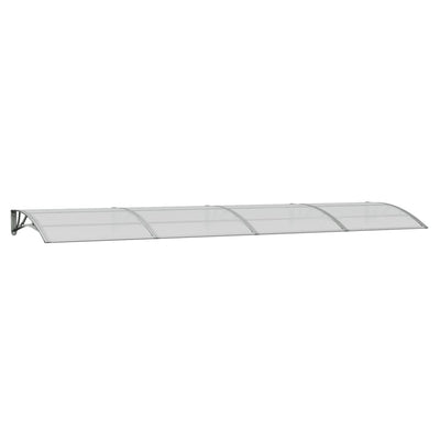 Vidaxl deurluifel grijs 400x100 cm polycarbonaat