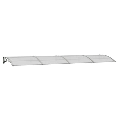 Vidaxl deurluifel grijs 400x100 cm polycarbonaat