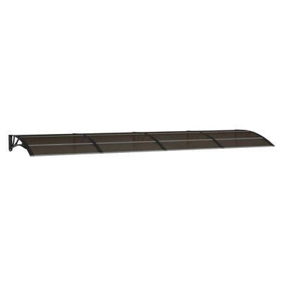 Vidaxl deurluifel zwart 400x100 cm polycarbonaat