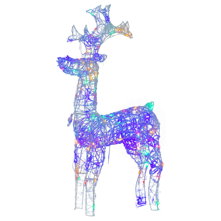 VidaXL Kerstversiering rendier 2 st 60x16x100 cm acryl
