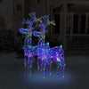 VidaXL Kerstversiering rendier 2 st 60x16x100 cm acryl