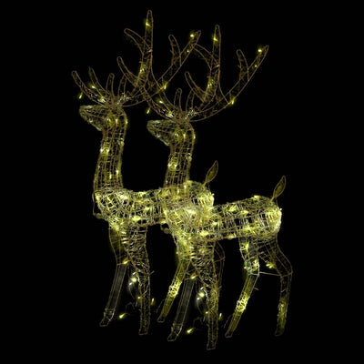 Vidaxl kerstversieringen rendier 2 st 120 cm acryl warmwit