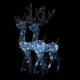 Vidaxl kerstversieringen rendier 2 st 128 cm acryl koudwit - afbeelding 2