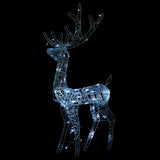 Vidaxl kerstversieringen rendier 2 st 128 cm acryl koudwit - afbeelding 3