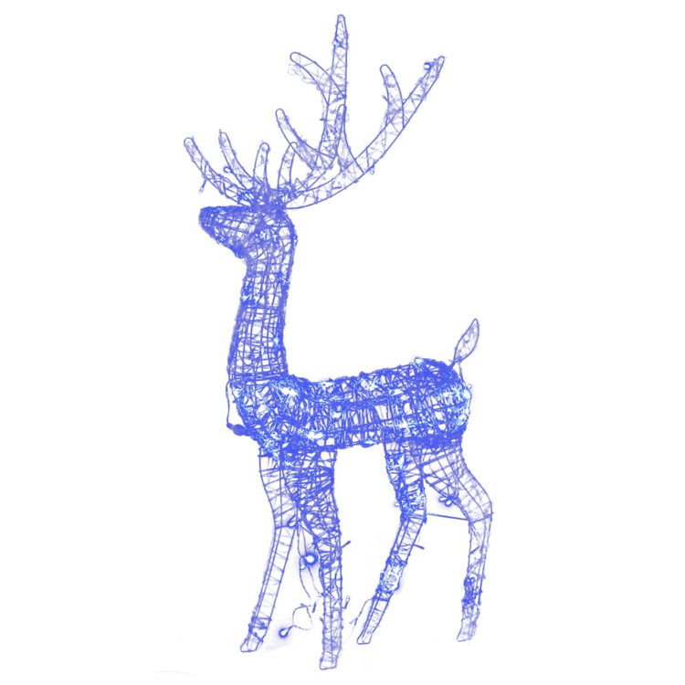 VidaXL Kerstversieringen rendier 2 st 120 cm acryl blauw