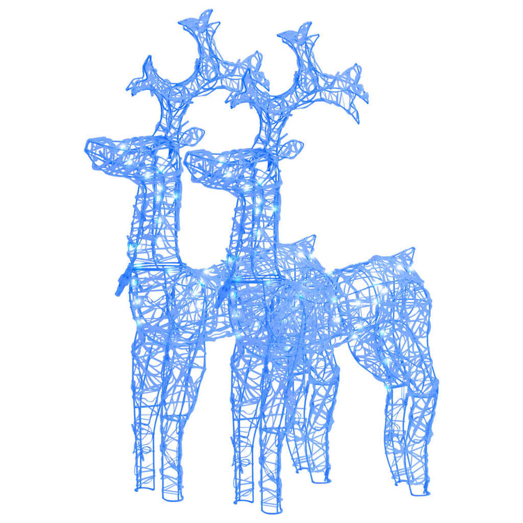 VidaXL Kerstversiering rendier 2 st 60x16x100 cm acryl