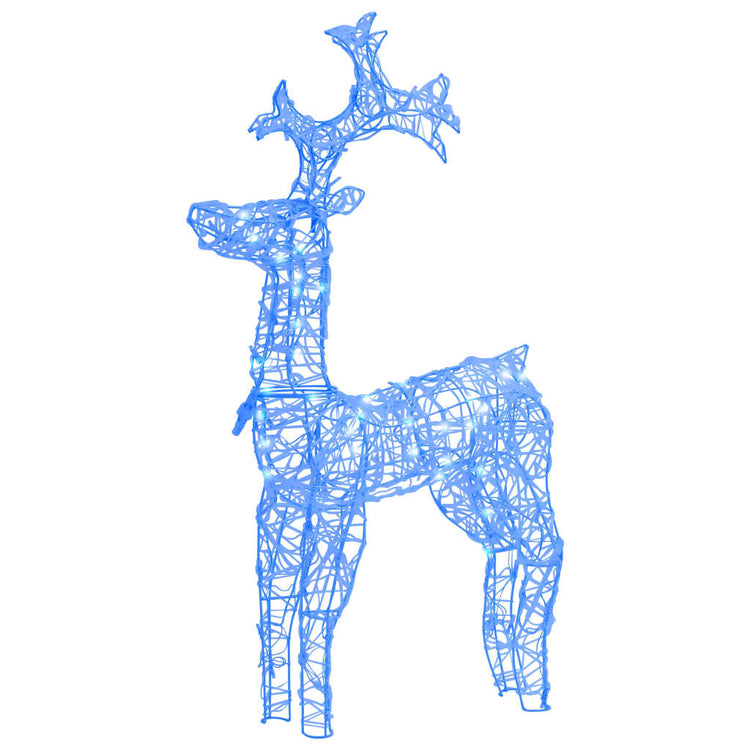 VidaXL Kerstversiering rendier 3 st 60x16x100 cm acryl