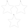 Vidaxl kerstfiguren sterren met 48 led's 3 st 56 cm warmwit
