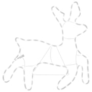 VidaXL Kerstfiguur rendier met LED's 3 st 57x55x4,5 cm warmwit - afbeelding 3