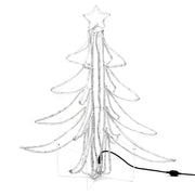 VidaXL Kerstfiguur boom 3 st inklapbaar met LED's 87x87x93 cm warmwit - afbeelding 3