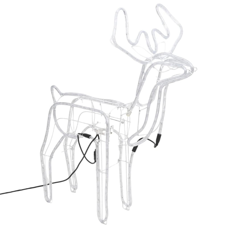 VidaXL Kerstfiguur rendier met bewegende kop 3 st warmwit