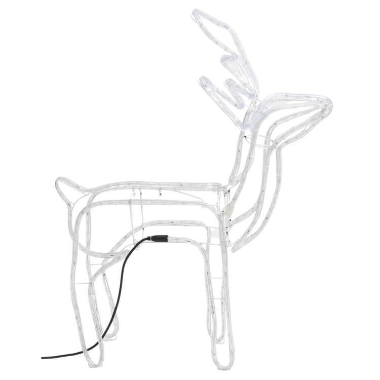 VidaXL Kerstfiguur rendier 2 st 76x42x87 cm koudwit