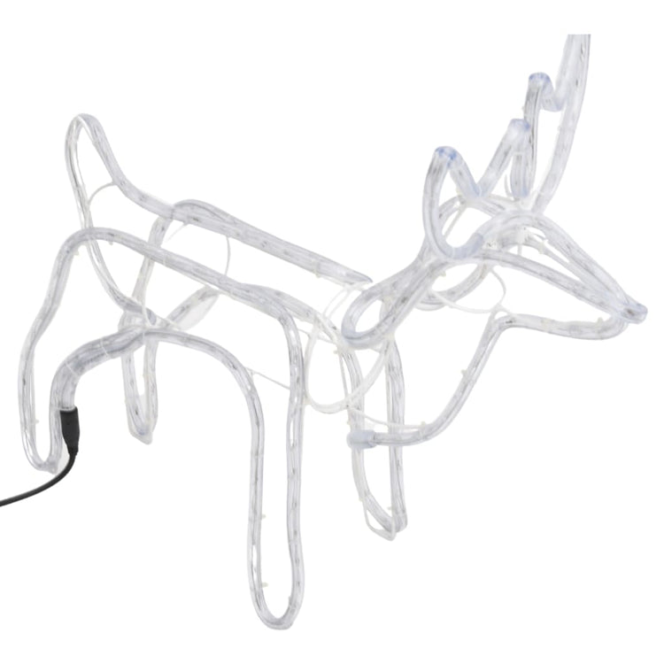 VidaXL Kerstfiguur rendier 2 st 60x30x60 cm koudwit