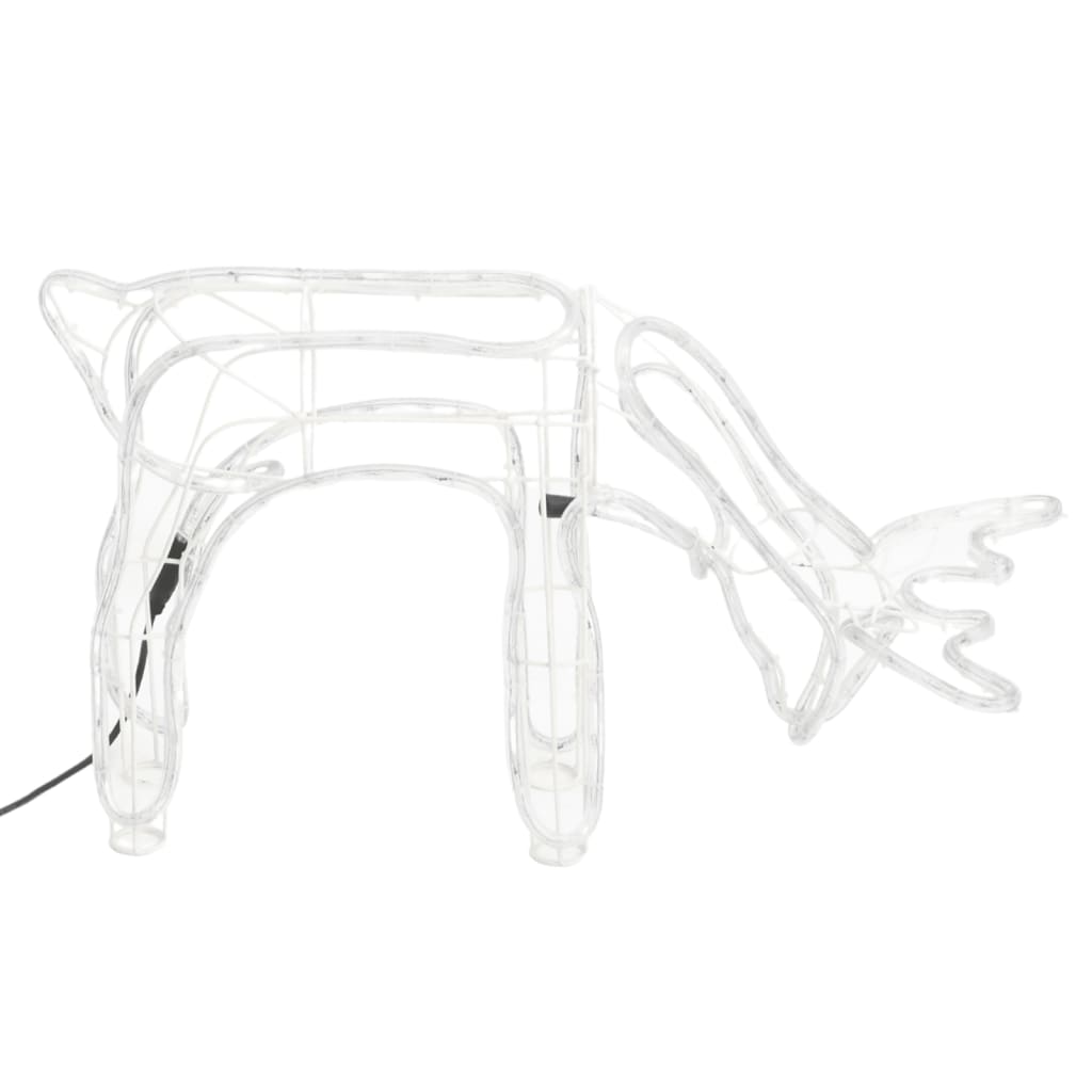 VidaXL Kerstfiguur rendier 3 st 73x31x45 cm koudwit