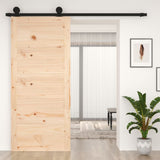 VidaXL Schuifdeur 90x1,8x204,5 cm massief grenenhout - afbeelding 1