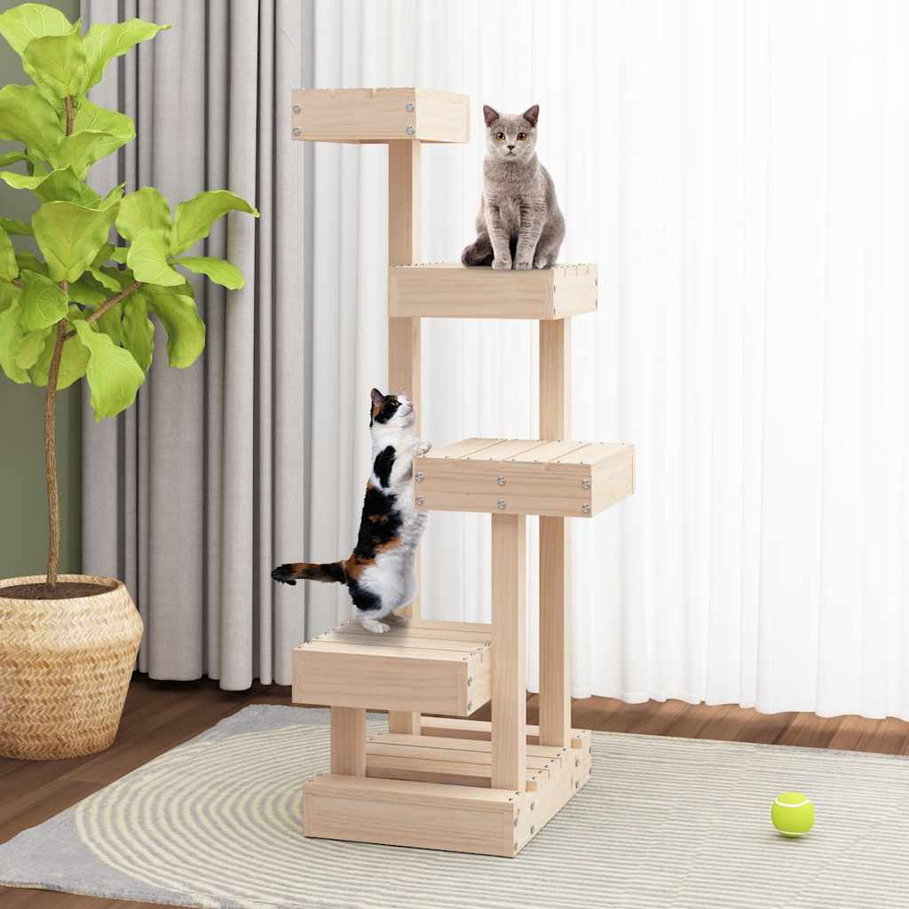 Vidaxl kattenmeubel 45,5x49x103 cm massief grenenhout