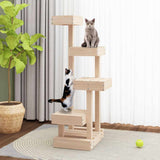 Vidaxl kattenmeubel 45,5x49x103 cm massief grenenhout - afbeelding 3