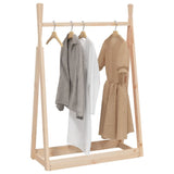 Vidaxl kledingrek 100x45x150 cm massief grenenhout - afbeelding 3