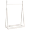 Vidaxl kledingrek 100x45x150 cm massief grenenhout wit