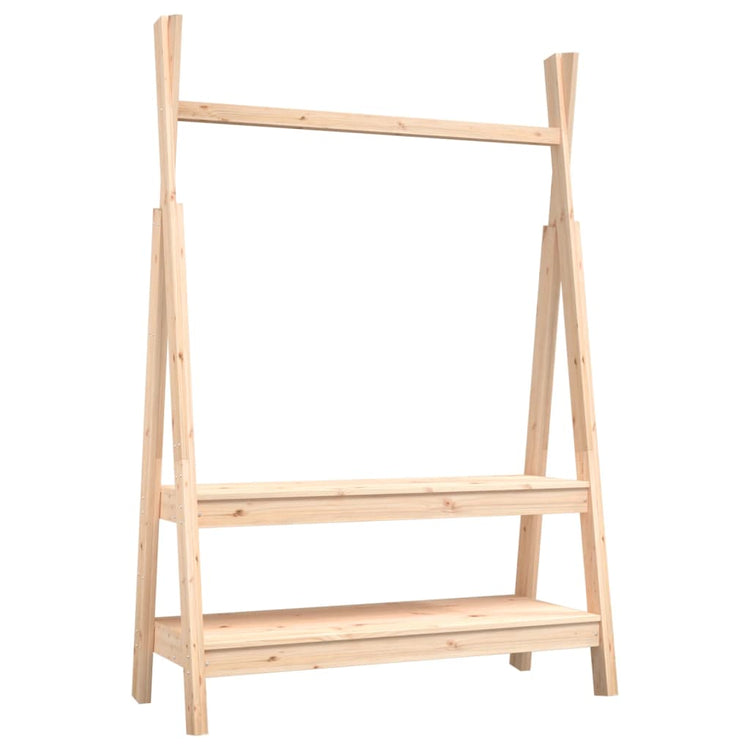 Vidaxl kledingrek 100x45,5x150 cm massief grenenhout