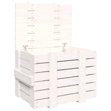 Vidaxl opbergbox 58x40,5x42 cm massief grenenhout wit - afbeelding 2