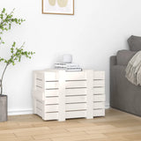 Vidaxl opbergbox 58x40,5x42 cm massief grenenhout wit - afbeelding 3