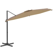 Vidaxl zweefparasol met aluminium paal 300x300 cm taupe - afbeelding 3