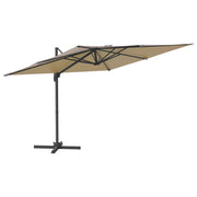 Vidaxl zweefparasol met aluminium paal 400x300 cm taupe - afbeelding 2