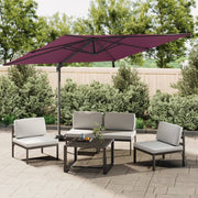 Vidaxl zweefparasol met aluminium paal 400x300 cm bordeauxrood - afbeelding 1