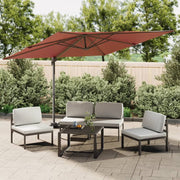Vidaxl zweefparasol met aluminium paal 400x300 cm terracottakleurig - afbeelding 1