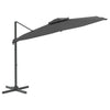 Vidaxl zweefparasol met dubbel dak 300x300 cm antracietkleurig