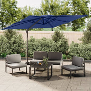 Vidaxl zweefparasol met dubbele bovenkant 400x300 cm azuurblauw - afbeelding 1