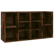 Vidaxl schoenenbank 103x30x55 cm bewerkt hout gerookt eikenkleurig - afbeelding 2