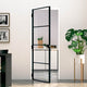 Vidaxl binnendeur 76x201,5 cm gehard glas en aluminium smal zwart