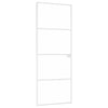 Vidaxl binnendeur 76x201,5 cm gehard glas en aluminium smal wit