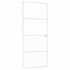 VidaXL Binnendeur 83x201,5 cm gehard glas en aluminium smal wit