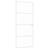 Vidaxl binnendeur 83x201,5 cm gehard glas en aluminium smal wit