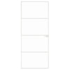 VidaXL Binnendeur 83x201,5 cm gehard glas en aluminium smal wit