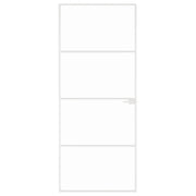 Vidaxl binnendeur 83x201,5 cm gehard glas en aluminium smal wit - afbeelding 3