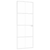Vidaxl binnendeur 76x201,5 cm gehard glas en aluminium smal wit