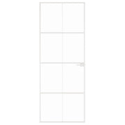 Vidaxl binnendeur 76x201,5 cm gehard glas en aluminium smal wit - afbeelding 3